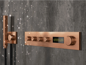 W-70S - Recessed brass shower set with plate by Rubinetterie Treemme - view 2